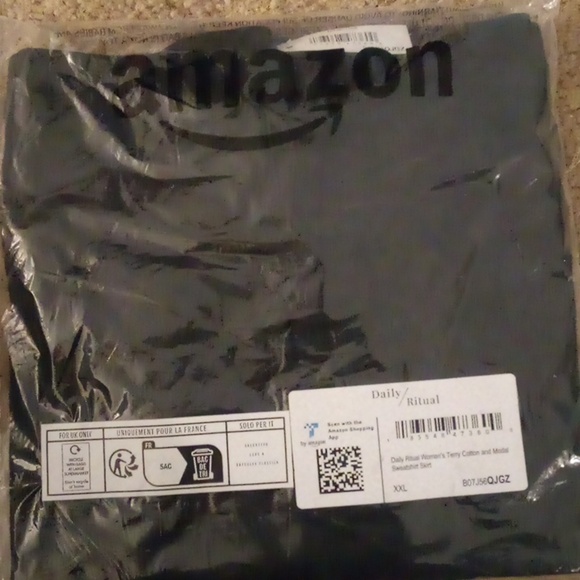 NWT - Daily Ritual Terry Cotton and Modal Drawstring Sweatshirt Skirt - XXL - Picture 6 of 7